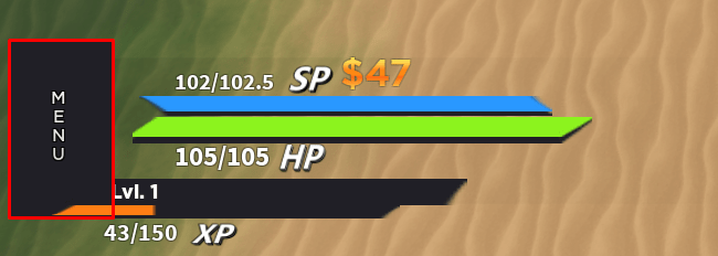 Infinity Sea 2 menu button