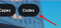 The Codes button in Invincible Edit Test