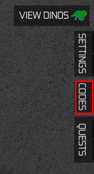 Jurassic Tycoon codes button