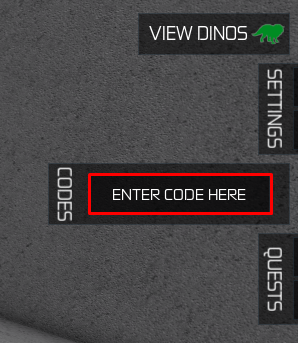 Jurassic Tycoon enter code box