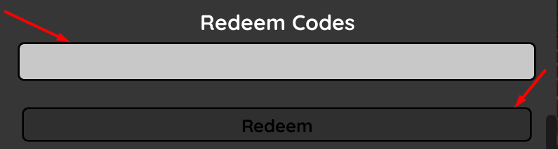 The blank box and Redeem button in Launch Things And People