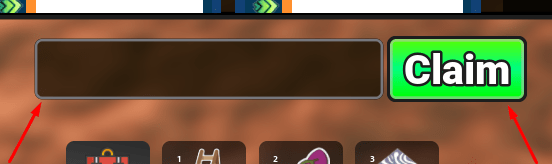 The blank box and Claim button in Layangan