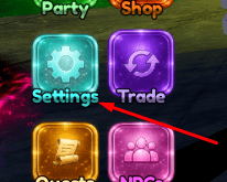 The Settings button in Legacy Piece