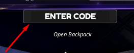 The ENTER CODE box in Legacy Piece