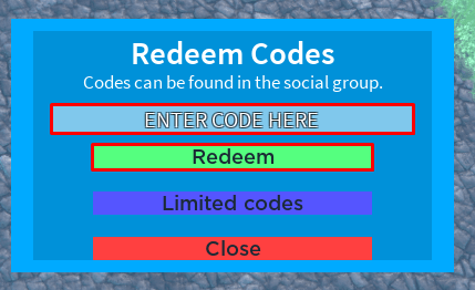 Legend RPG 2 enter codes box