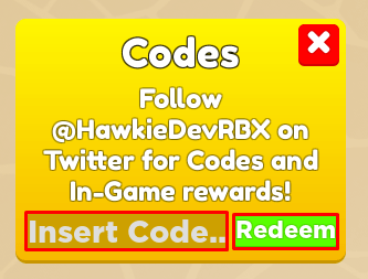 Lifting Titans enter codes box