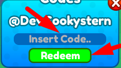 The code redeeming interface in Marble Rail