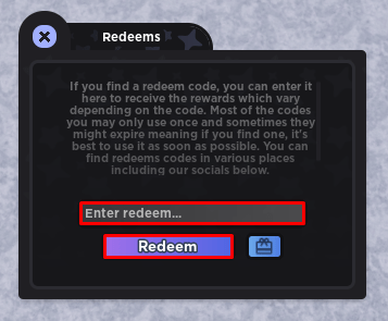 Mechanical Ascension X enter codes box