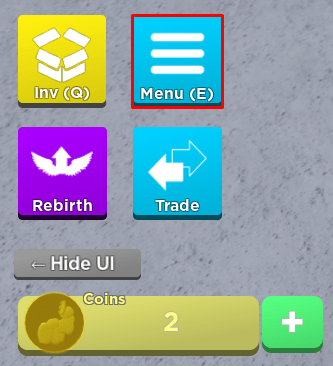 Mega Noob Simulator menu button