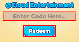 Meow Simulator enter codes box and redeem button