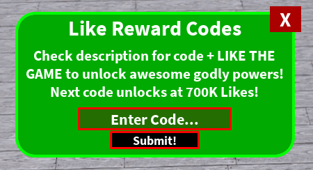Millionaire Empire Tycoon enter codes box