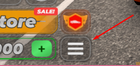 The three lines icon in Motor Legends: Open World Racing
