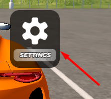 The Settings button in Motor Legends: Open World Racing