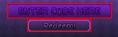 Multiverse Trollge Insanity enter codes box and redeem button