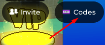 The Codes button in Murderer VS Sheriff
