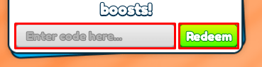 Muscle Swim Race enter codes box and redeem button