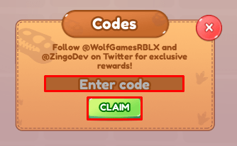 Museum Tycoon enter codes box