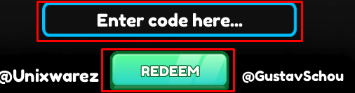 The Enter code here... box and REDEEM button in My Gym