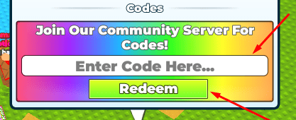 The Enter Code Here... box and Redeem button in My Mining Train