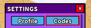 My Tank Farm codes button