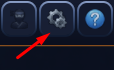 The setting button in Naruto Incremental
