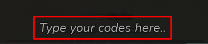 NEO VOLLEYBALL LEAGUE enter codes box