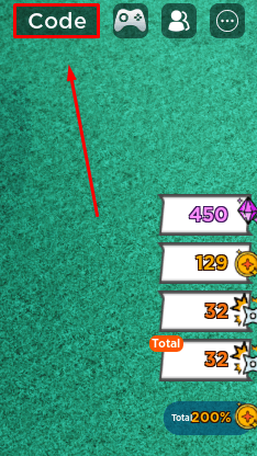 Ninja Star Simulator code button