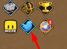 The codes icon in Noob Idle Simulator