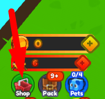 The Shop button in Noob Slayers Simulator