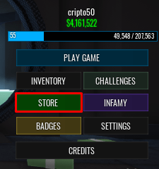 Notoriety store button