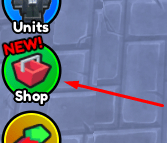 The Shop button in OG Old Toilet Tower Defense
