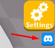 The Discord button in OG Saber Simulator