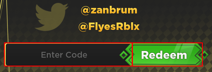 One Blox Simulator enter codes box