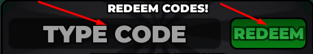 TYPE CODE box and REDEEM button to redeem codes in PAINT or DIE!