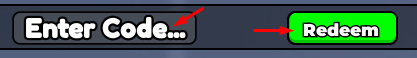 The "Enter Code" box and Redeem button in Paper Airplane Training