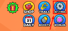 Parkour Obby settings button