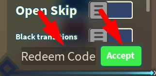 The code redeeming interface in Pet Fighting Simulator!