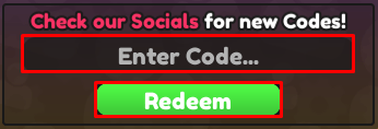 Pet Quest enter codes box and redeem button