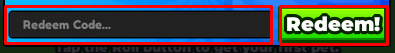 Codes section in Pets RNG