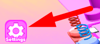 The Settings icon in Pink Obby