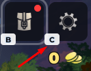 The settings button in PIONEER