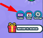 The Codes button in Pitch a Pet Simulator