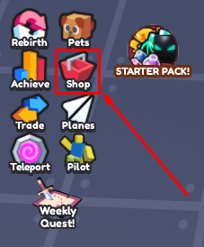 Plane Training shop button