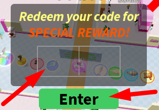 The code redeeming interface in Plushie Outlet