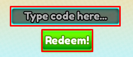 Poison Sushi Challenge enter codes box and redeem button