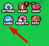 The Codes button in Power Battle Simulator!