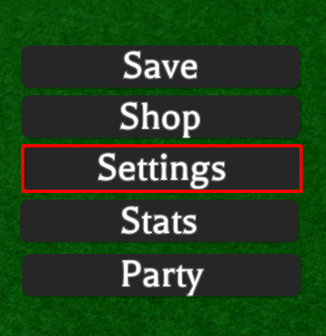Project XL settings button