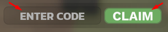 The "ENTER CODE" box and CLAIM button in Protect The House From Monsters
