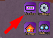 The Codes button in PROVE DAD WRONG BY MAKING CHOCOLATES