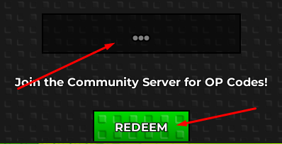 ... box and REDEEM button to redeem codes in Push a Lucky Block